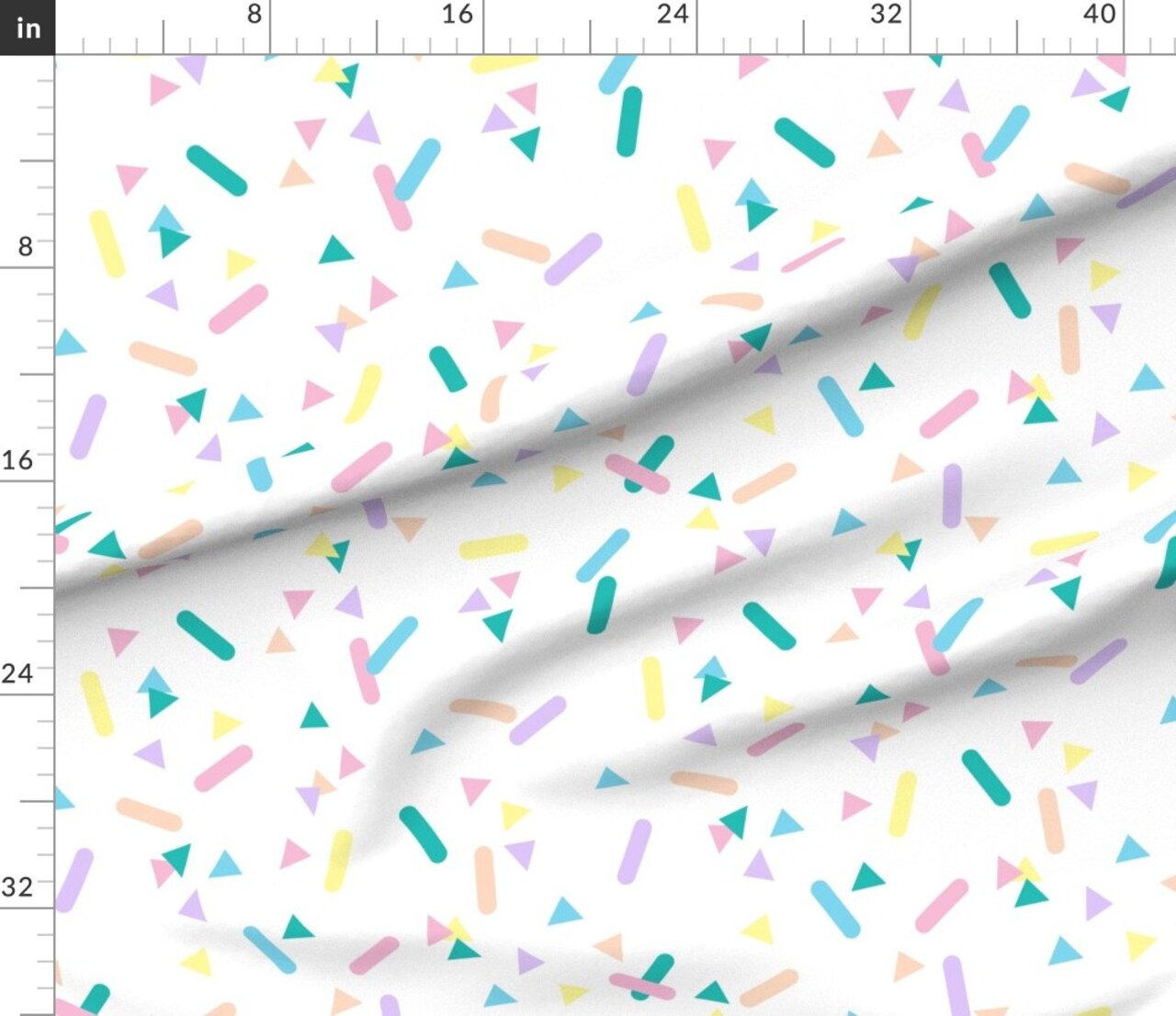 Sprinkles Pink White 80S Colorful Party Blue Geometric Kids Custom Printed Fabric by Spoonflower Various Fabrics by the Yard or Fat Quarter